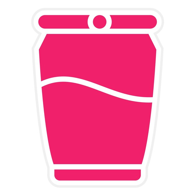 Diseño vectorial Estilo del icono de la lata