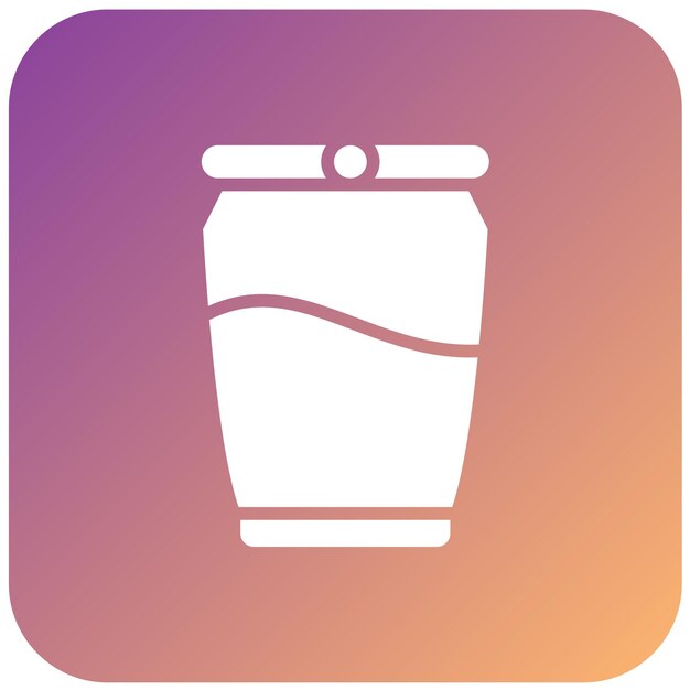 Diseño vectorial Estilo del icono de la lata