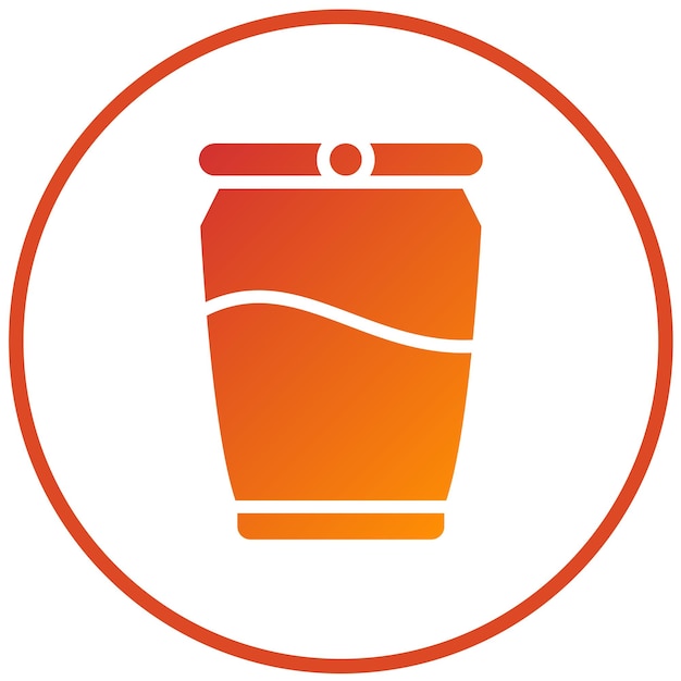 Diseño vectorial Estilo del icono de la lata