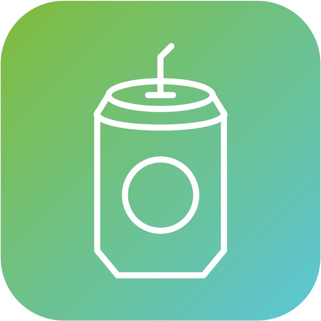 Diseño vectorial Estilo del icono de la lata