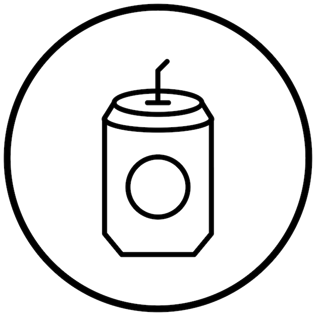 Diseño vectorial Estilo del icono de la lata