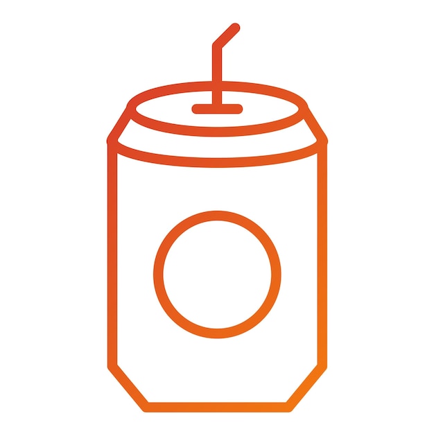 Diseño vectorial Estilo del icono de la lata