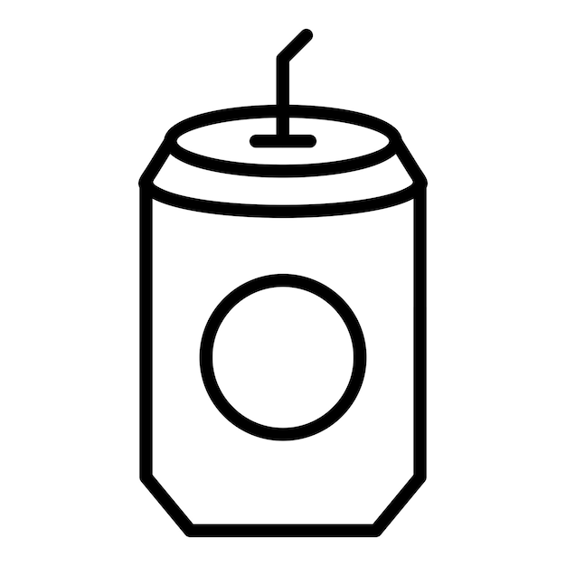 Diseño vectorial Estilo del icono de la lata