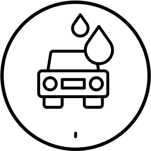 Diseño vectorial del estilo del icono de lavado de automóviles