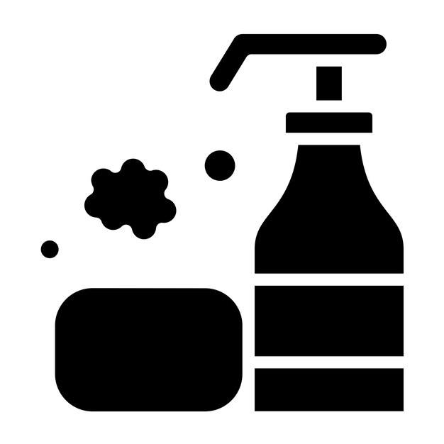 Diseño vectorial de estilo de icono de lavado de cuerpo
