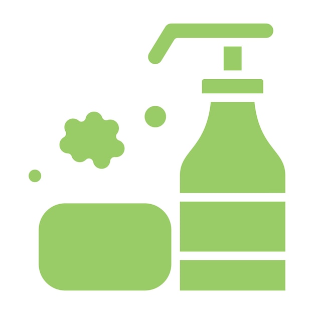Diseño vectorial de estilo de icono de lavado de cuerpo