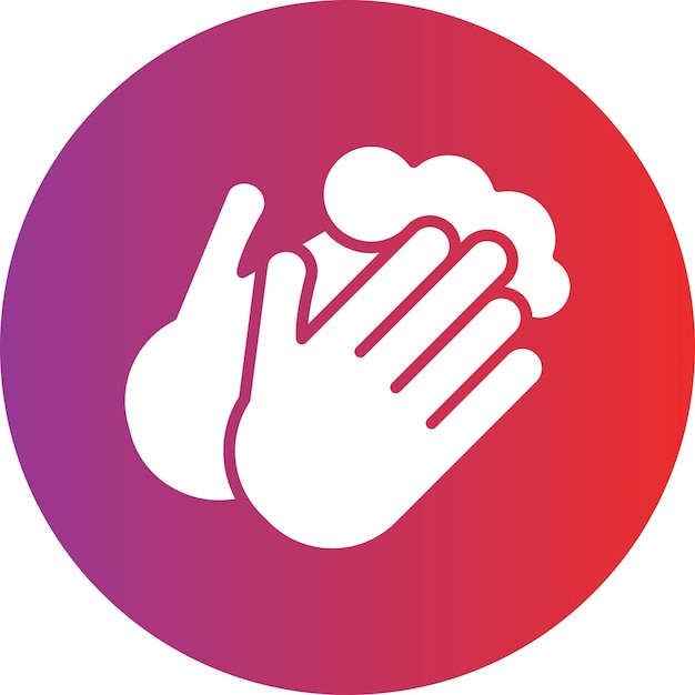 Diseño vectorial Estilo del icono de lavado a mano