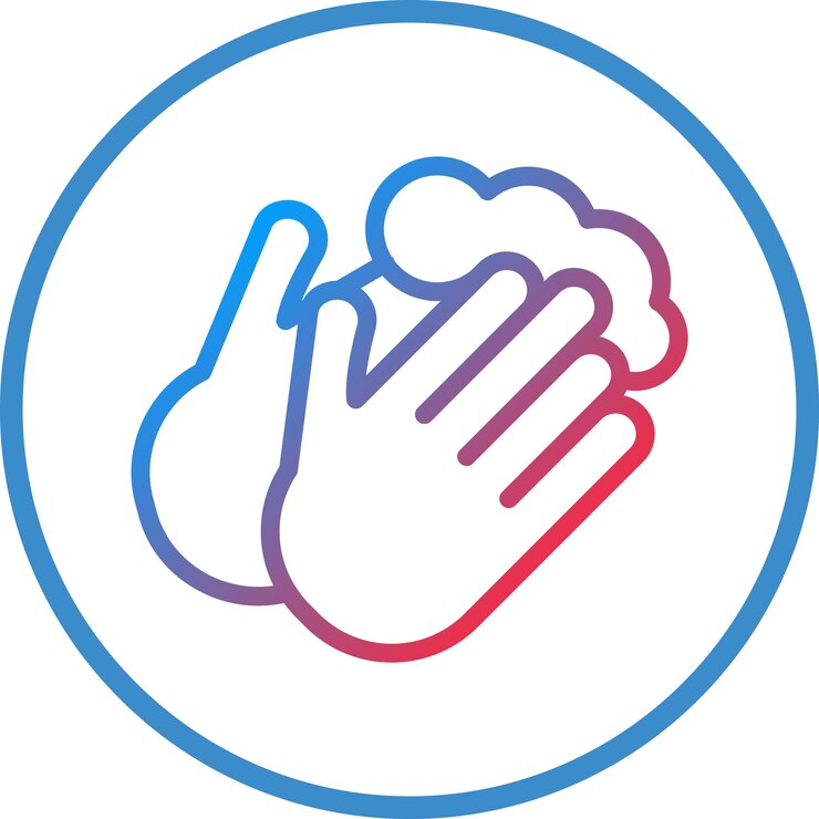 Vector diseño vectorial estilo del icono de lavado a mano