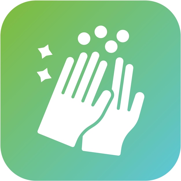 Diseño vectorial Estilo del icono de lavado a mano