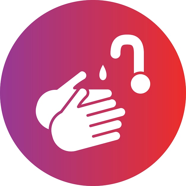 Diseño vectorial Estilo del icono de lavado de manos