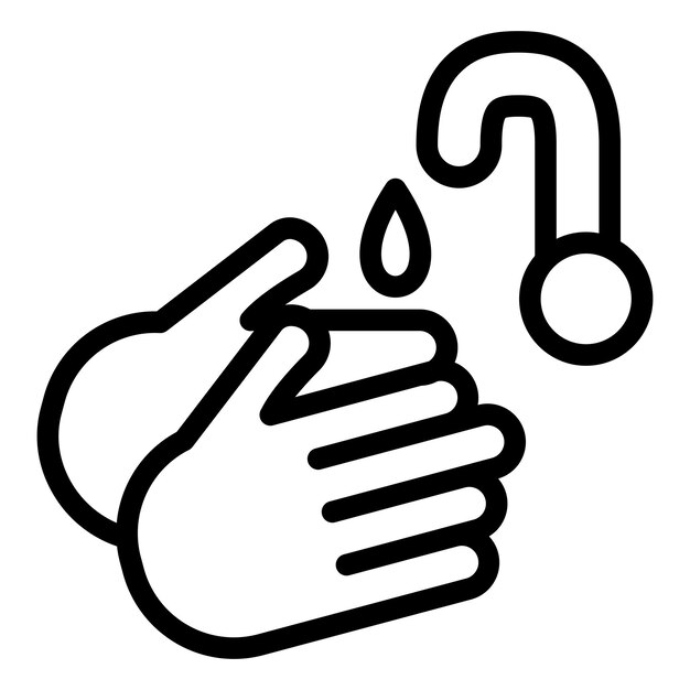 Diseño vectorial Estilo del icono de lavado de manos