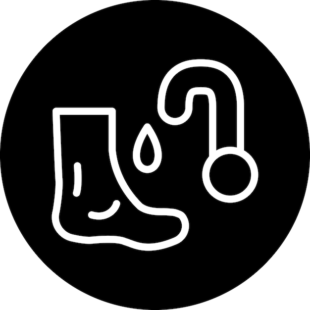 Diseño vectorial Estilo del icono de lavado de pies
