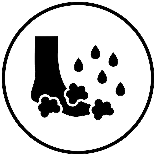 Diseño vectorial Estilo del icono de lavado de pies