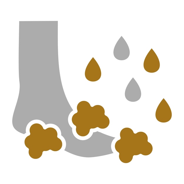 Diseño vectorial Estilo del icono de lavado de pies