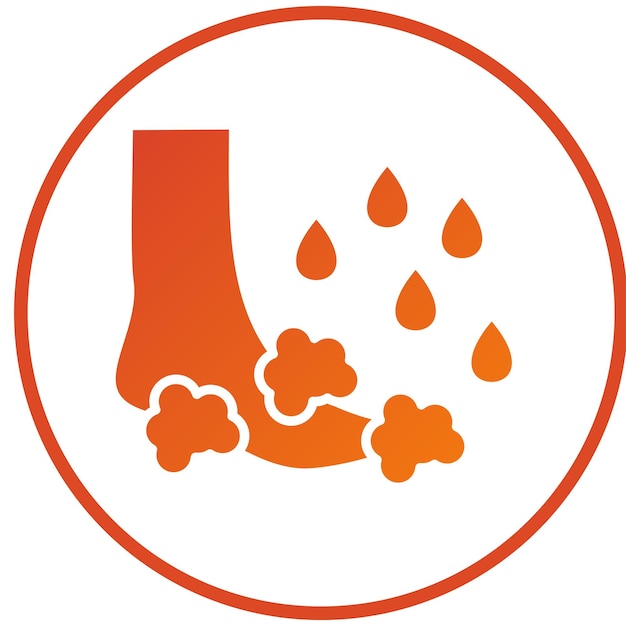Diseño vectorial Estilo del icono de lavado de pies