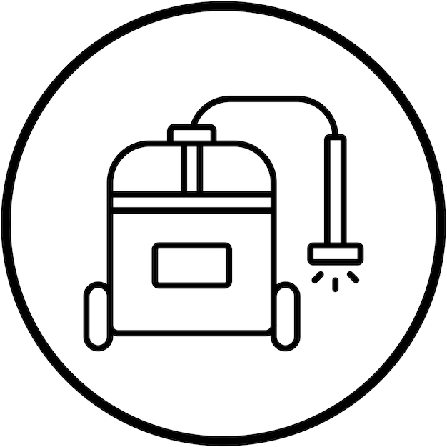 Diseño vectorial de estilo de icono de lavador de alta presión