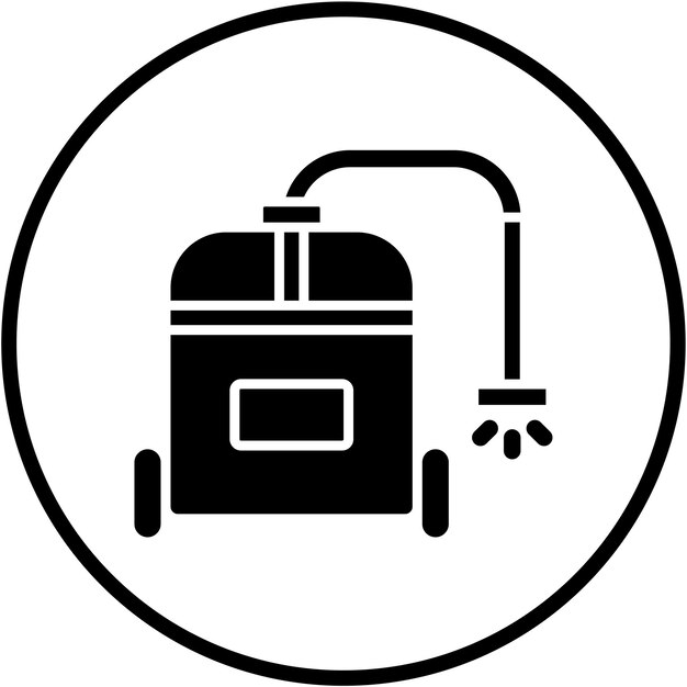Diseño vectorial de estilo de icono de lavador de alta presión