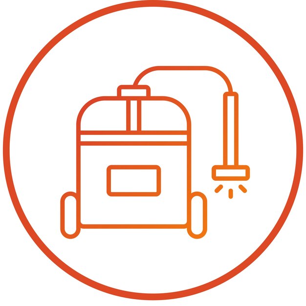 Diseño vectorial de estilo de icono de lavador de alta presión