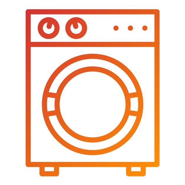 Diseño vectorial Estilo del icono del lavador compacto