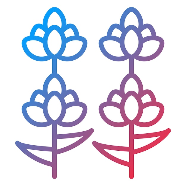 Diseño vectorial Estilo de icono de lavanda