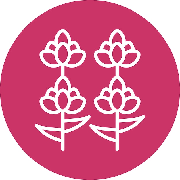 Diseño vectorial Estilo de icono de lavanda