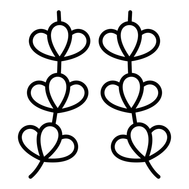 Diseño vectorial Estilo de icono de lavanda
