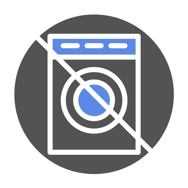 Diseño vectorial sin estilo de icono de lavandería