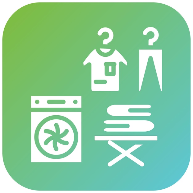 Diseño vectorial de estilo de icono de la lavandería