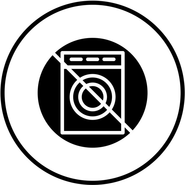Diseño vectorial sin estilo de icono de lavandería