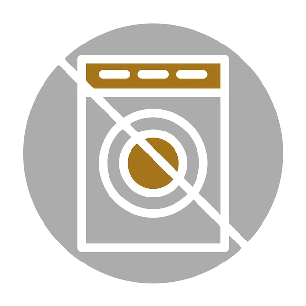 Diseño vectorial sin estilo de icono de lavandería