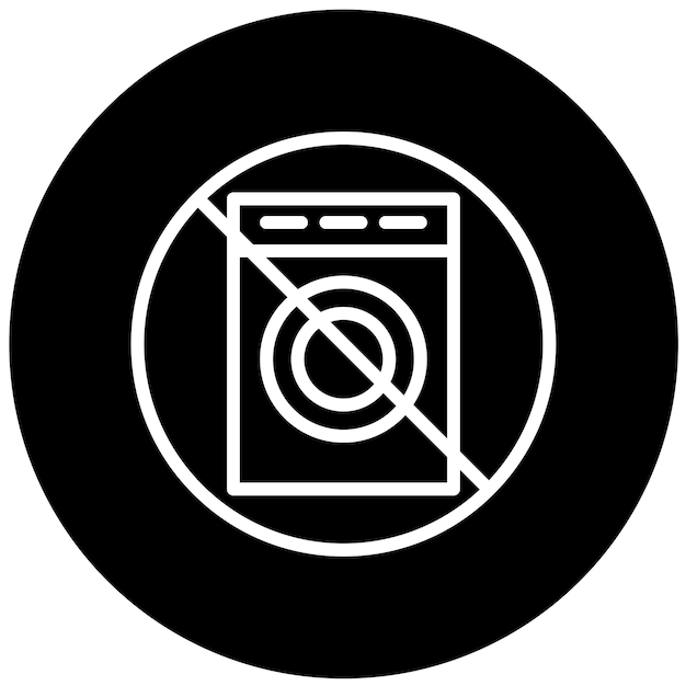 Diseño vectorial sin estilo de icono de lavandería