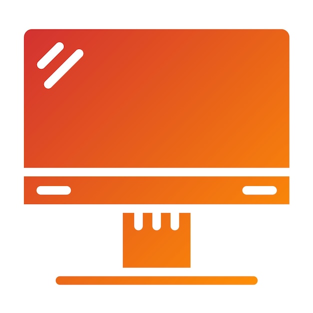 Diseño vectorial del estilo del icono LCD