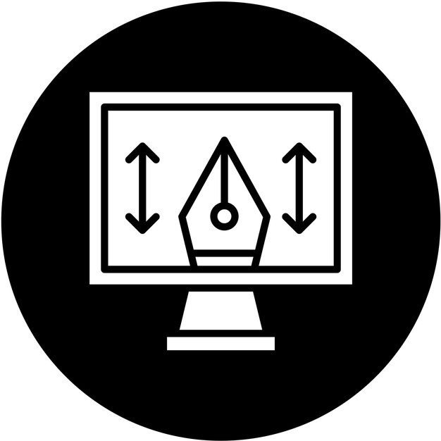 Diseño vectorial Estilo del icono LCD