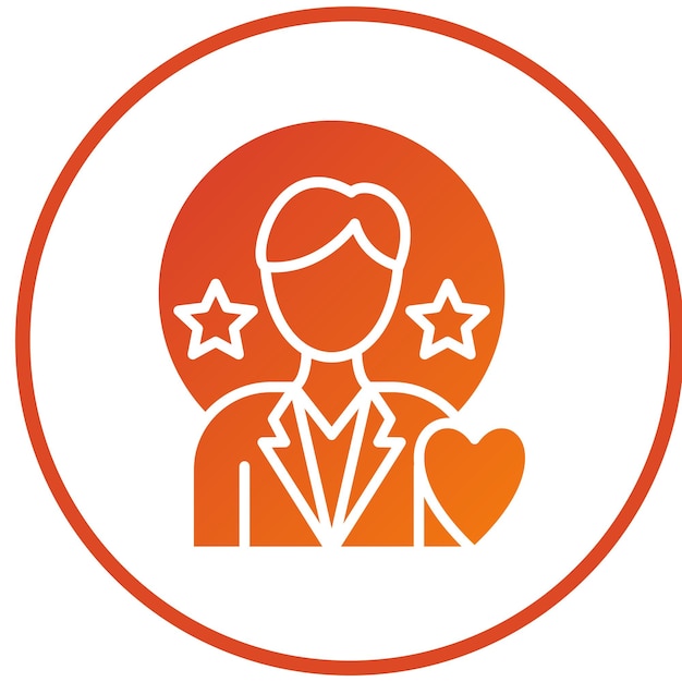 Diseño vectorial Estilo del icono de lealtad del cliente