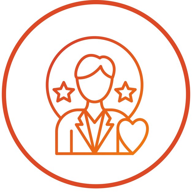 Diseño vectorial Estilo del icono de lealtad del cliente