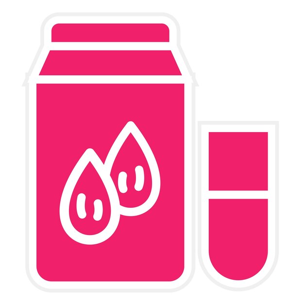 Diseño vectorial Estilo del icono de la leche de almendra