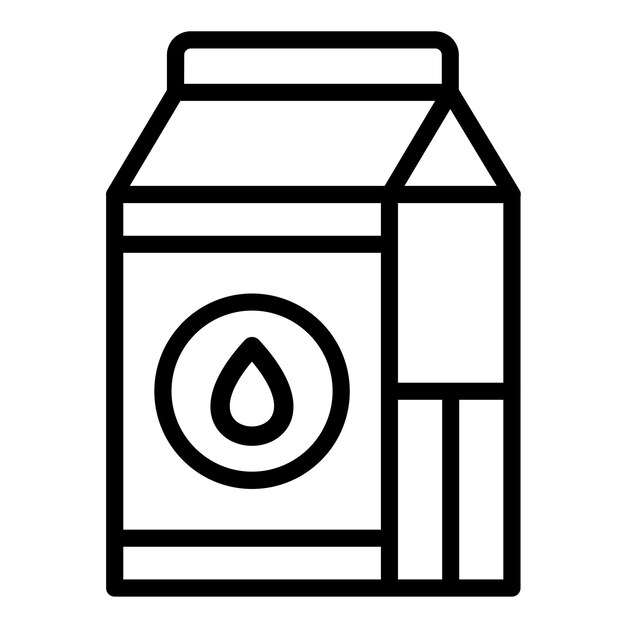 Diseño vectorial de estilo de icono de leche