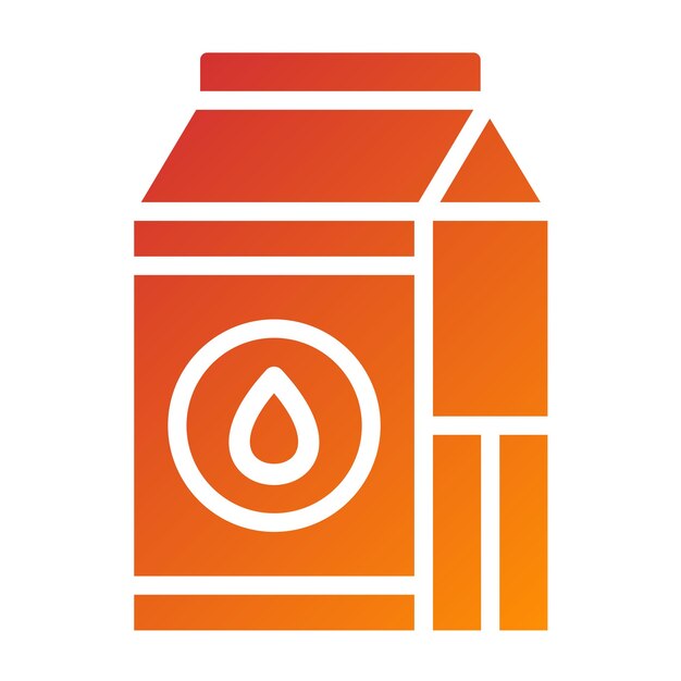 Diseño vectorial de estilo de icono de leche
