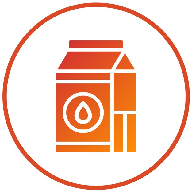 Diseño vectorial de estilo de icono de leche