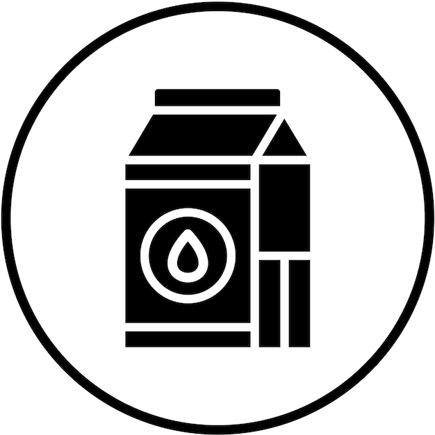 Diseño vectorial de estilo de icono de leche