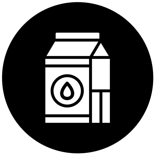 Diseño vectorial de estilo de icono de leche