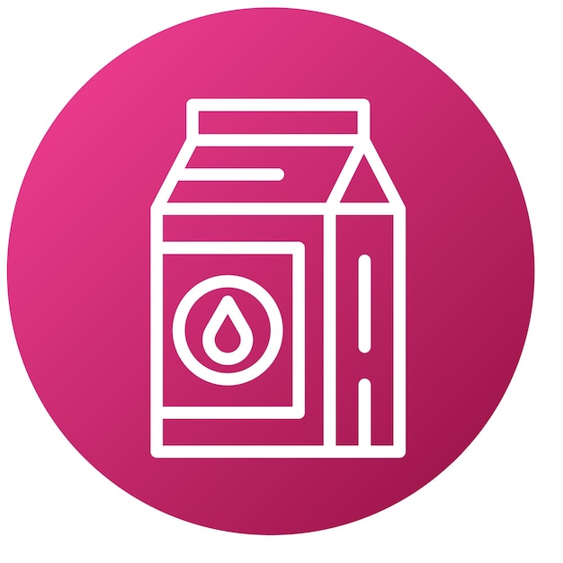 Diseño vectorial de estilo de icono de leche