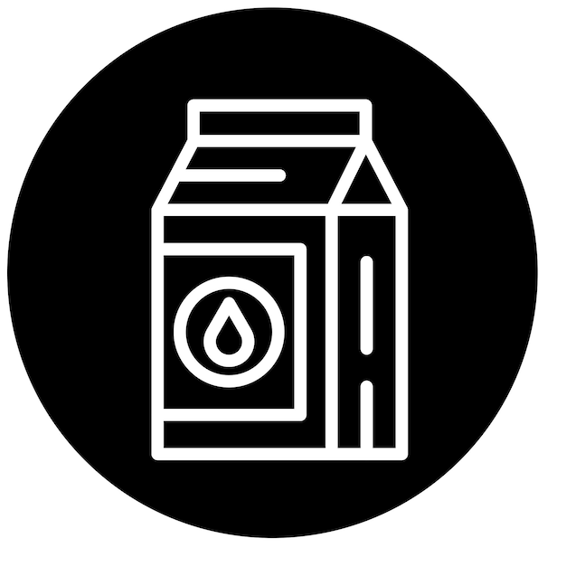 Diseño vectorial de estilo de icono de leche