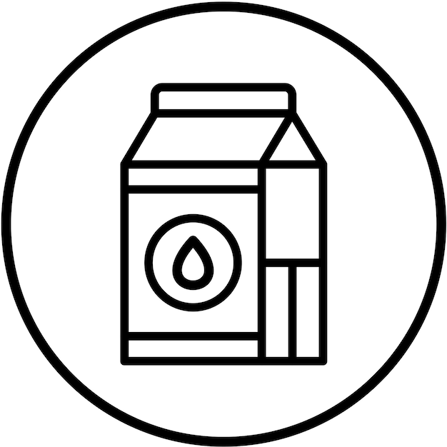 Diseño vectorial de estilo de icono de leche