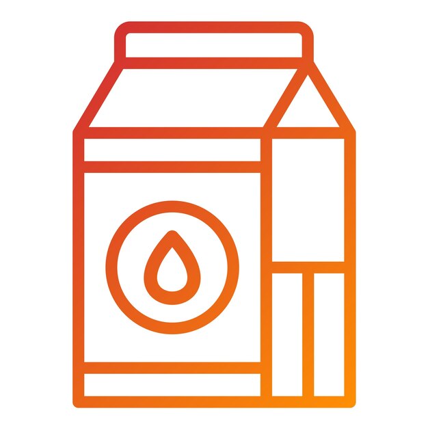 Diseño vectorial de estilo de icono de leche