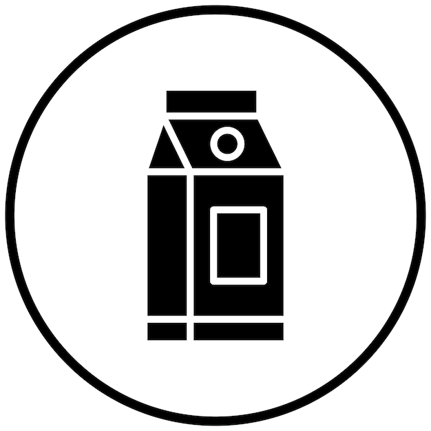 Diseño vectorial de estilo de icono de leche