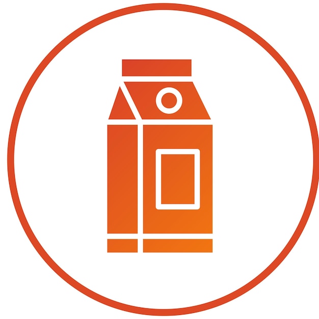 Diseño vectorial de estilo de icono de leche