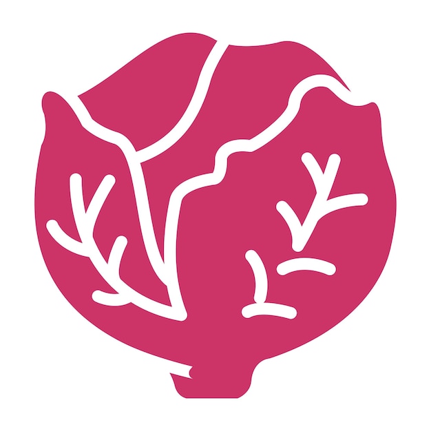 Diseño vectorial Estilo del icono de lechuga