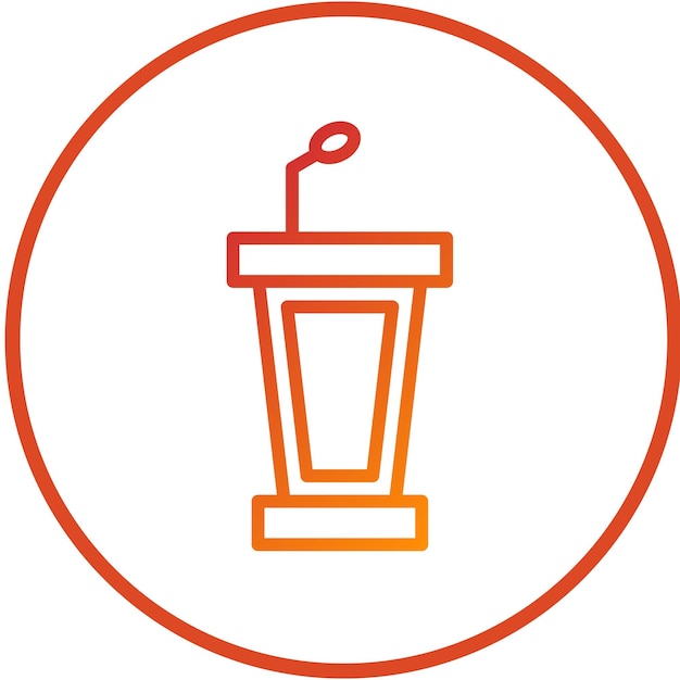 Diseño vectorial Estilo del icono de Lectern