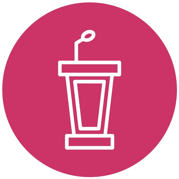 Diseño vectorial Estilo del icono de Lectern